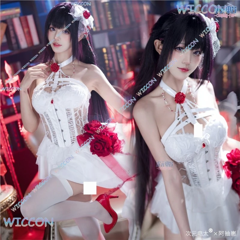 wona/Goddess Of Victory NIKKE Mihara Cosplay Costume White Bondage Chains Game Outfit Halloween Party Role Play Christmas