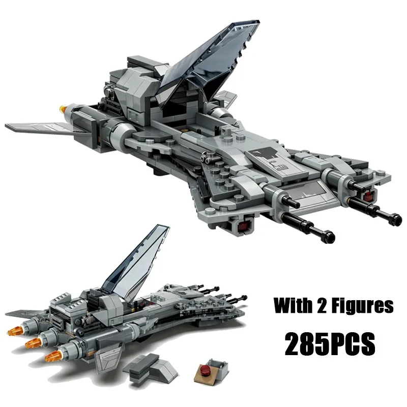 Blocs de construction créatifs Pirate Snub Fighter, 285 pièces, avec 2 figurines, briques de construction, jouet cadeau pour enfants