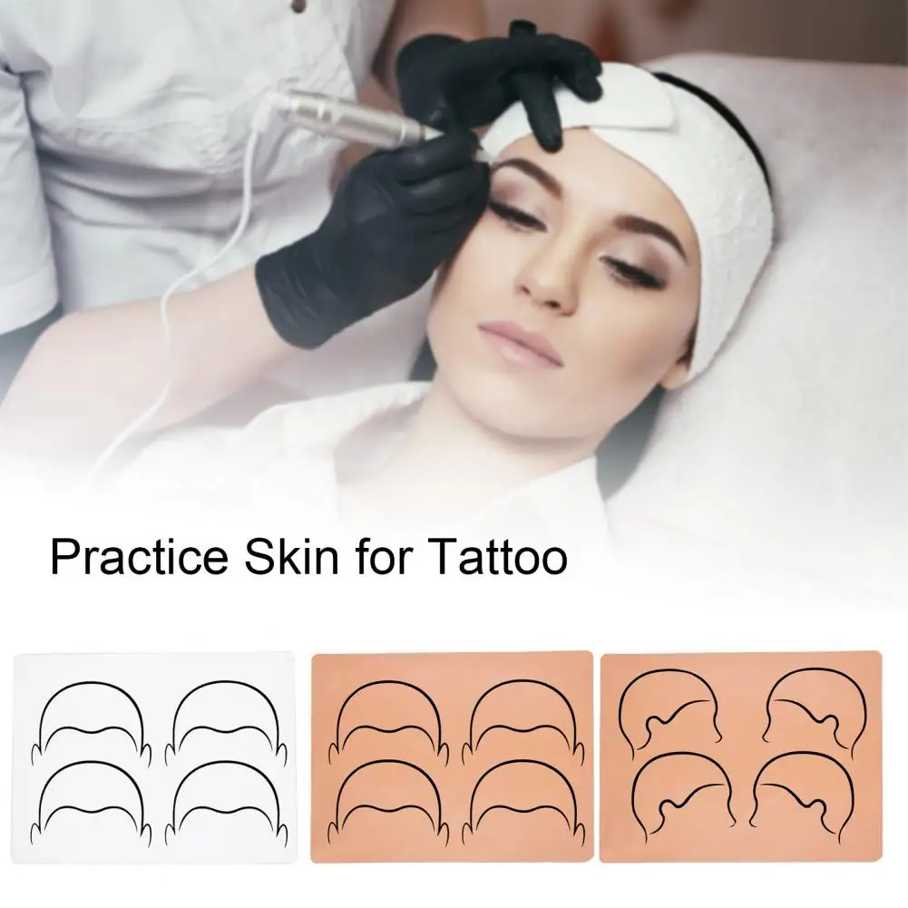 Thick Tattoo Practice Skin Flexible Realistic Tattoo Practice Skin for Novice Artists Contoured Body Parts Silicone Imitation