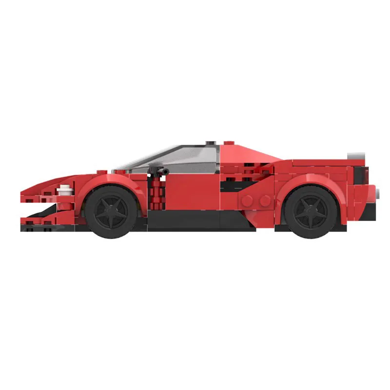 MOC  SF90 Stradale Speed Champions Red Sports Cars Building Blocks Bricks Set Kids Toys Gifts For Boys & Girls