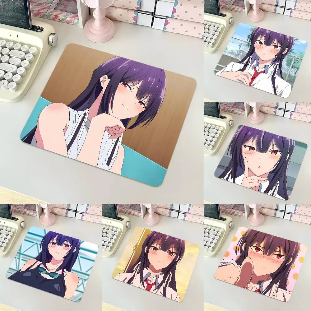 Haite Kudasai, Takamine-san Mousepad Small LockEdge Mouse Pad For Gamers Computer Desk Pad Rectangular Anti-slip Rubber