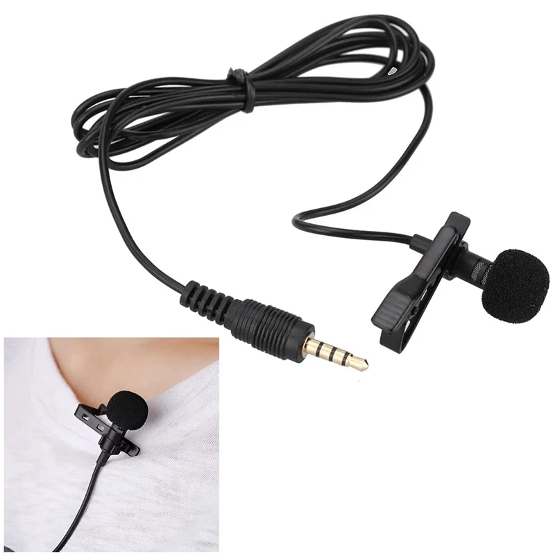 EY-510A มินิไมโครโฟนแบบมีสายไมโครโฟนแบบพกพา/Clip-On Lavalier/แฮนด์ฟรี/แจ็ค 3.5 มม.คอนเดนเซอร์สําหรับ Iphone Ipad PC