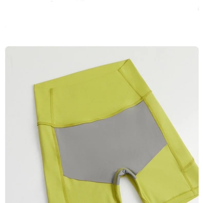 Pantaloni a quartiere elasticizzati sottili per il sollevamento dell'anca a vita alta per il ciclismo estivo Pantaloni fitness yoga da donna ad asciugatura rapida all'esterno