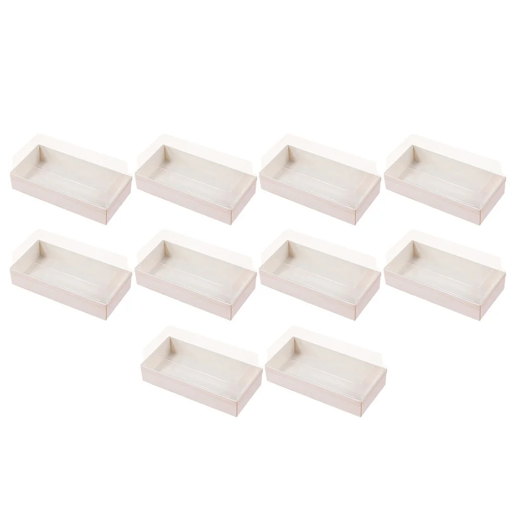 10 Pcs Wooden Food Cases Sandwich Packing Boxes Disposable Containers Lunch Boxes Eco Friendly Cake Box Bakery Storage