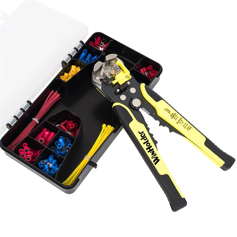 230PCS Self-Adjusting Wire Stripper Cable Cutter Kit Electrician Crimping Tool Set With Case Multifunctional Stripping Pliers