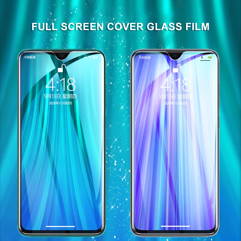 3Pcs 100D Tempered Protection Glass For Xiaomi Redmi Note 8 9 Pro Max Screen Protector 8A 8T 9A 9T 9C NFC A1 A2 plus Glass Film