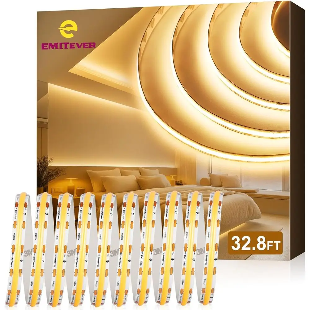 

High-Density 3000K Warm White LED Strip Light, 305LM+/t, 4800 LEDs, 90+ CRI, 3W/T, Dimmable, 24V, UL Listed