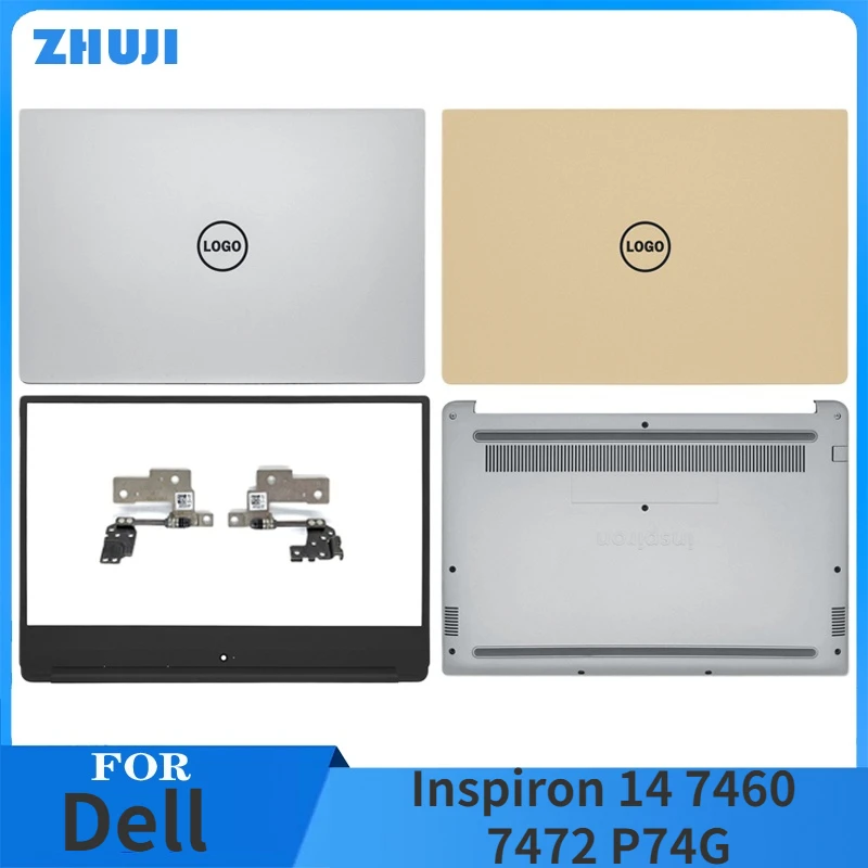 

New For Dell Inspiron 14 7460 7472 P74G Series Laptop LCD Back Cover Front Bezel Hinges Bottom Case Inspiron 14 7000 14 Inch