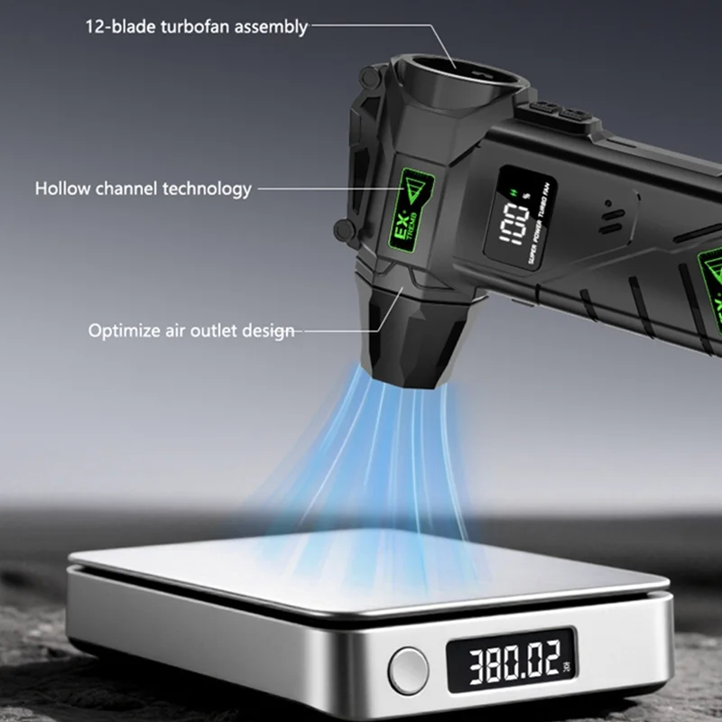 Xiaomi قوية توربو منفاخ الهواء 380 جرام ضغط الرياح 240 واط عالية الطاقة توربو مروحة مكنسة كهربائية محمولة فرش السيارات منفضة الهواء #5