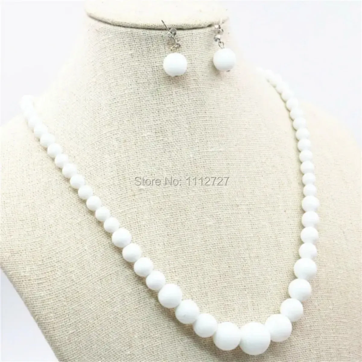 6-14mm Accessories Crafts White Beads Women Girls Gifts Jewelry Making Stones Necklace Chain DIY Earrings Sets Fitting Female