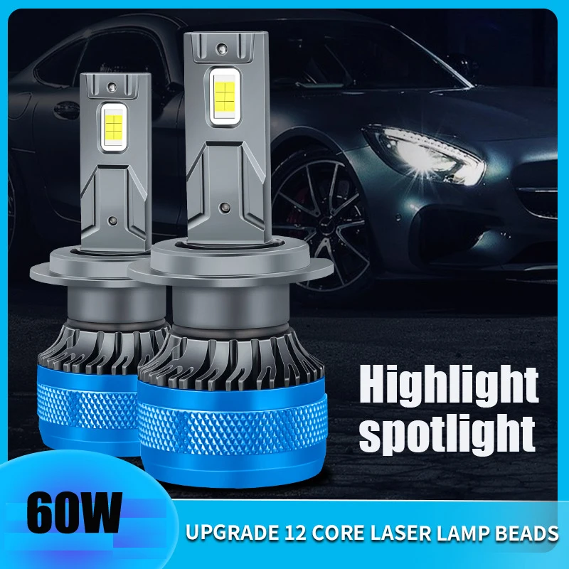 H3 LED Headlights Bulb Car Lights H7 H4 H11 H1 9005 HB3 9006 HB4 9012 H8 H9 H10 F5 Mini Cars Light 12V 120W Automobiles Lamp