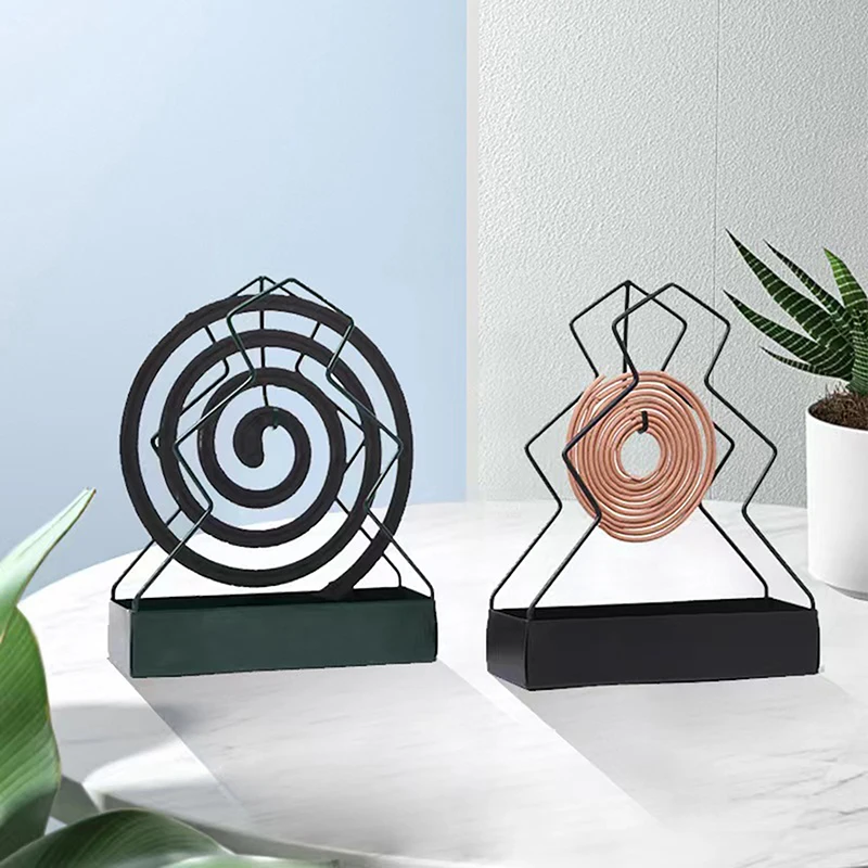 Iron Mosquito Coil Holder Incense Holders Coil Incense Frame Rack For Household Bedroom Summer Mosquito Repellent Coil Rack