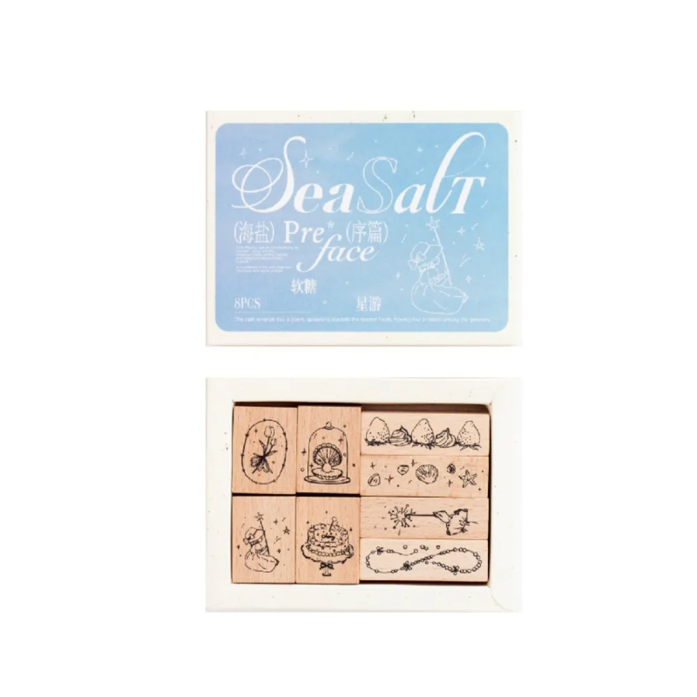 

Cute Wood Stamp Forest Style Minimalist Girl's Diary Stamp Strawberry Artistic Style Journal Decoration Stamps