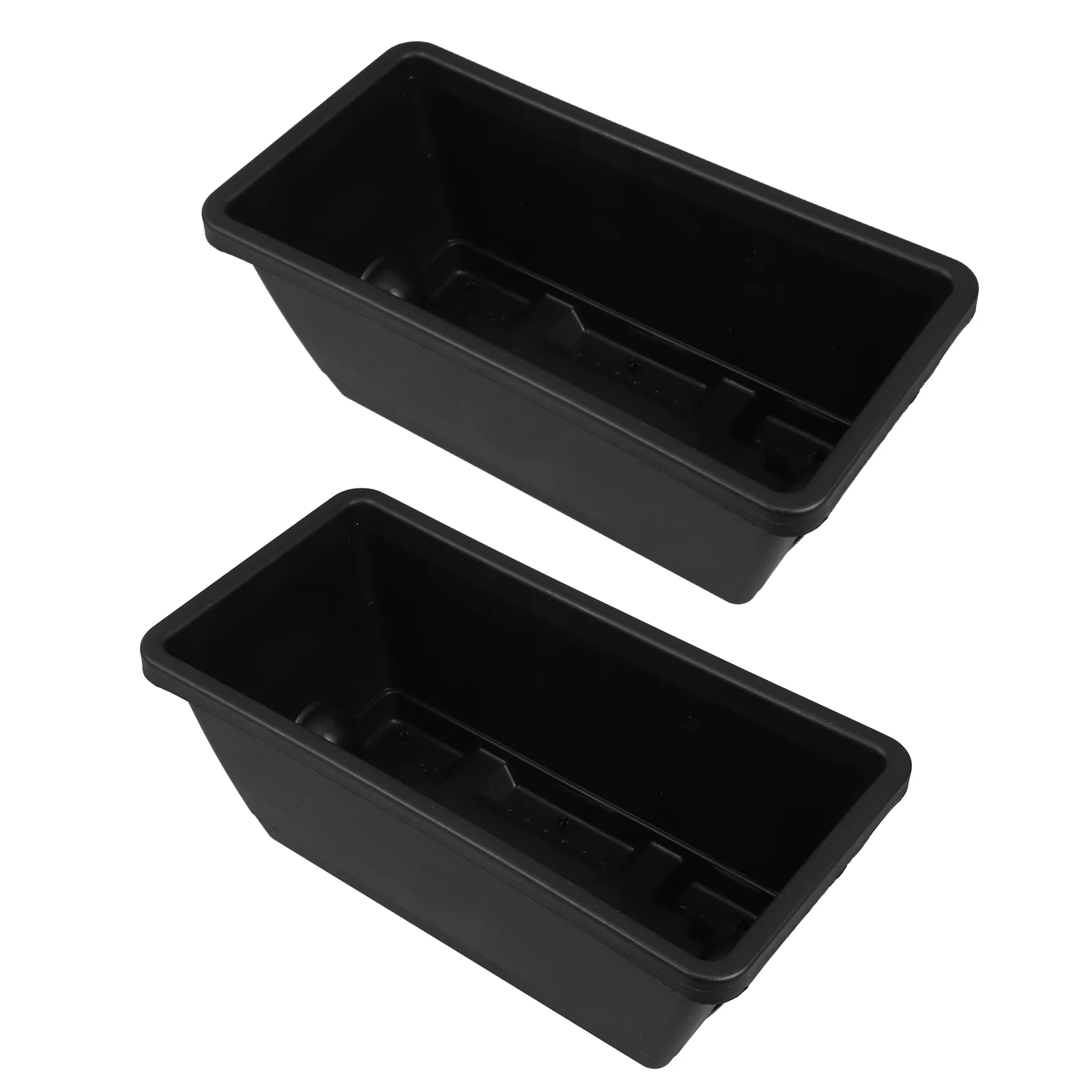 

2 Sets Rectangular Planting Trough Flower Pot Plastic Planter Holder Hose Long Vase