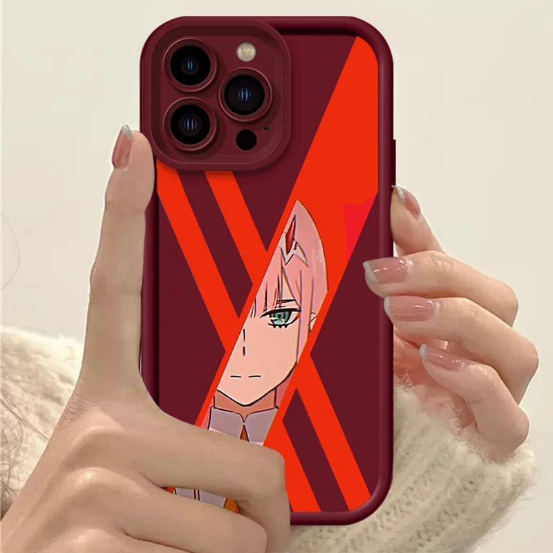 D-Darling In The Franxx Art Anime Eye Ladder For Apple iPhone 15 14 13 12 11 XS XR X Pro Max Plus Back Phone Case