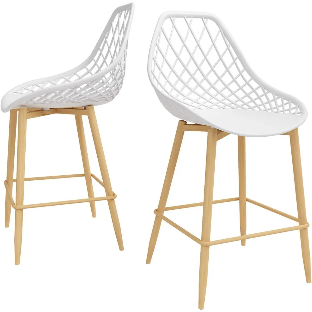 Bar Stools, Camber Counter Chair (Set of 2), Stylish and Airy Design Counter Chairs Set of Two, Dining Chairs