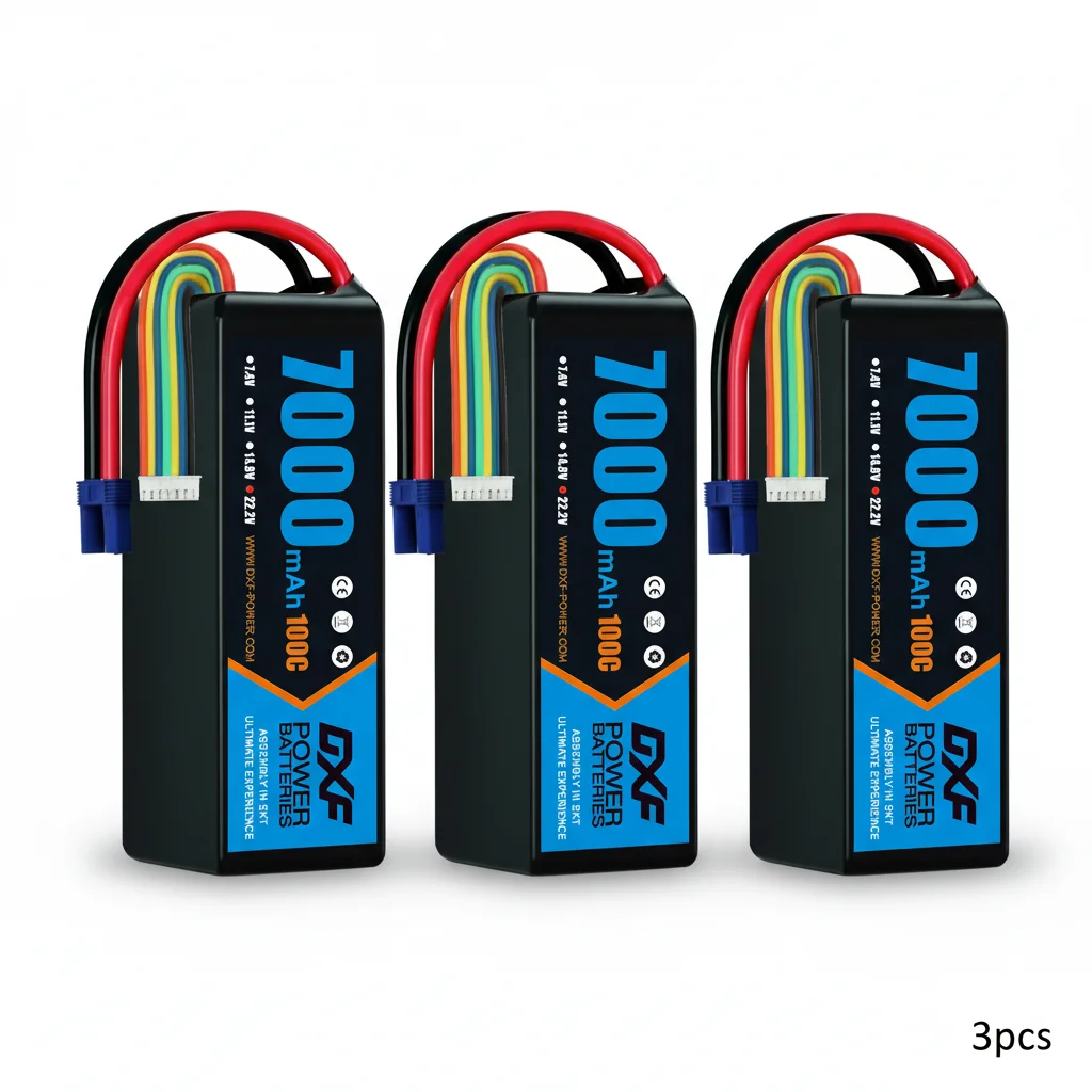 DXF Lipo Batterij 6S 22.2V 3500mAh 4200mAh 5200mAh 7000mAh 10000mAh 80C 100C voor RC Helicopter Drone UAV FPV Boot Tankwagen AUTO - afbeelding 1