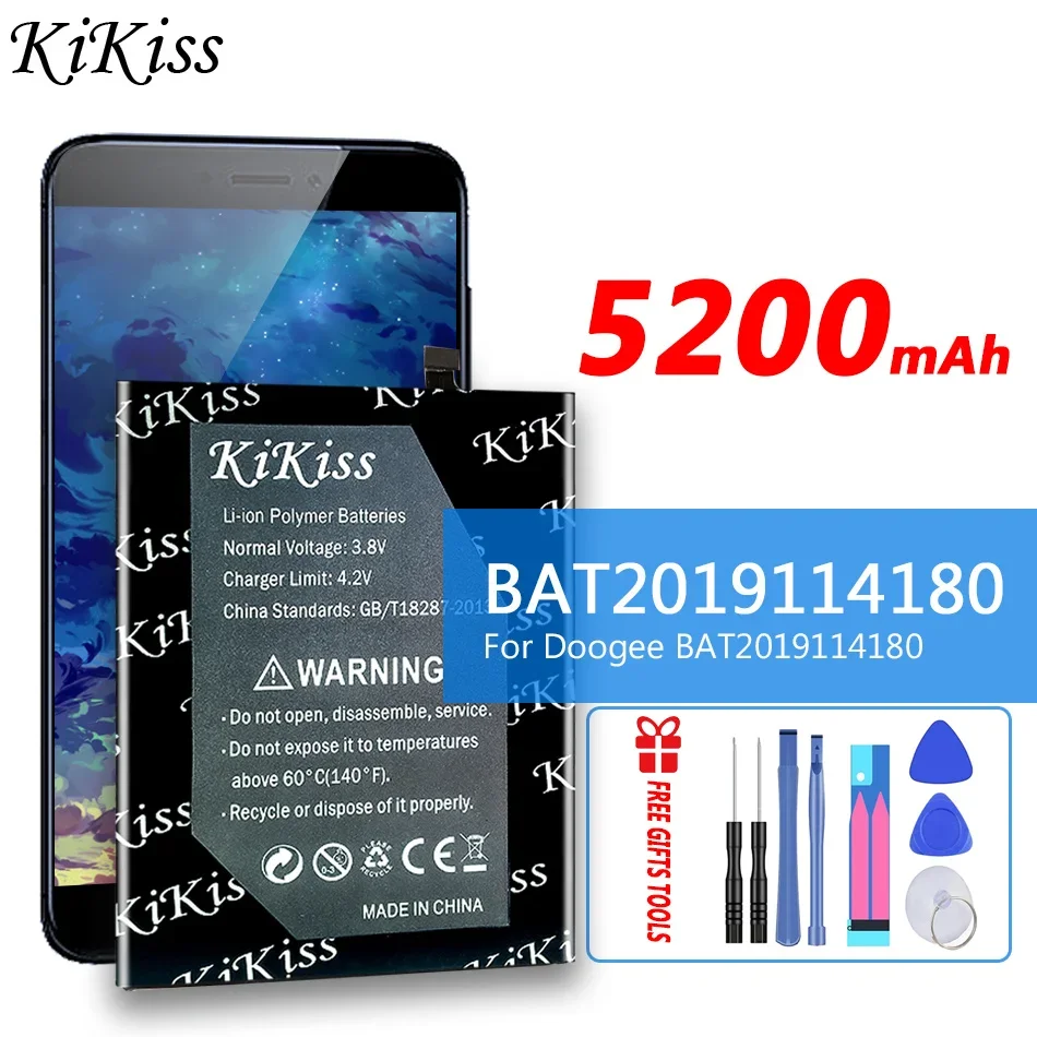 

5200mAh KiKiss High Capacity Battery For Doogee BAT2019114180 Mobile Phone Batteries