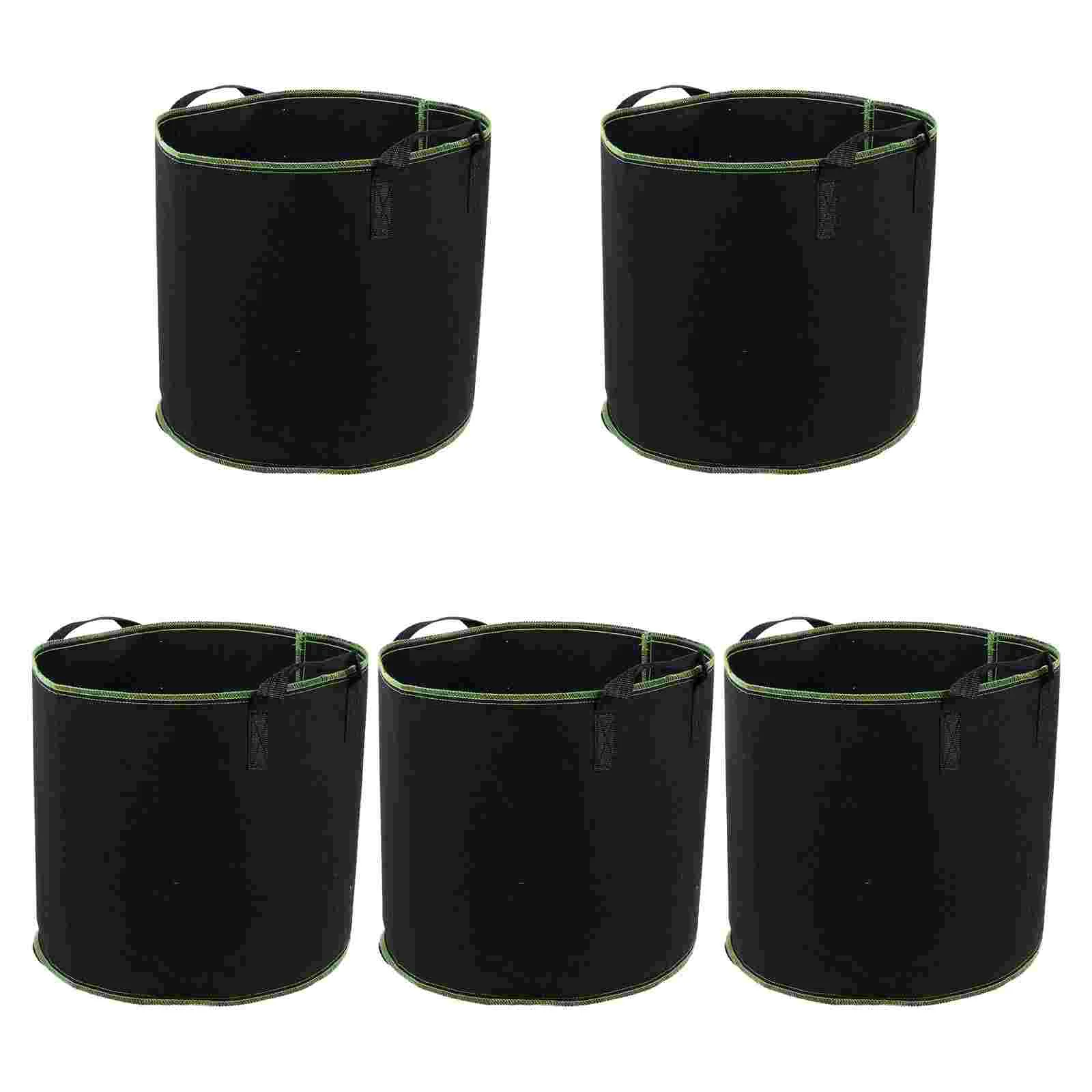 5 Pcs Seedling Bag Planter Bags Nonwoven Non-woven Grow Plants Flowers Planting Bucket