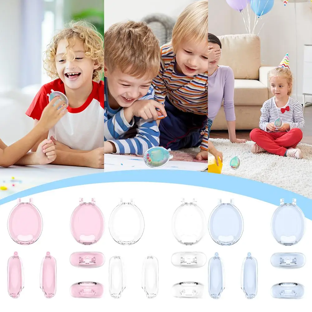 

Оригинальный электронный игровой консоль для домашних животных Tamagotchi, прозрачный защитный чехол, защитный чехол для ПК, флип-жесткий корпус