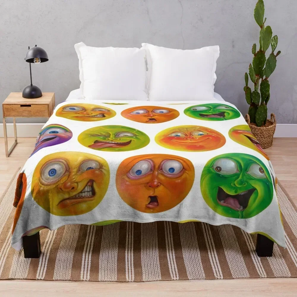 Manta con cabezas de gelatina para bebé, manta a cuadros en el sofá, mantas decorativas de lujo para camas
