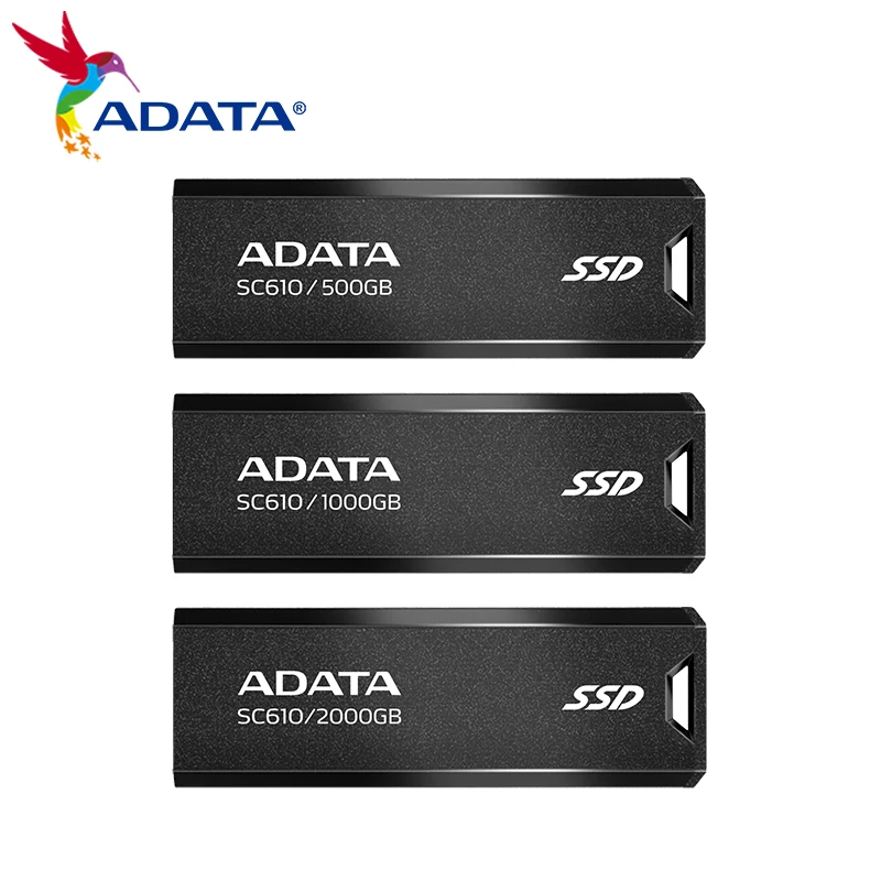 Imagem -03 - Adata-disco de Estado Sólido Externo Disco Rígido Original Usb 3.2 Gen2 Tipo-a Flash 500gb 1000gb 2000gb 550 Mbps Sc610 Pssd Ps5