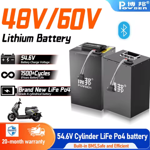 Electric Vehicle Lithium Battery: 48V 60Ah High Capacity High Range NMC Lithium Battery and 60V Manganese Iron Oxide Battery