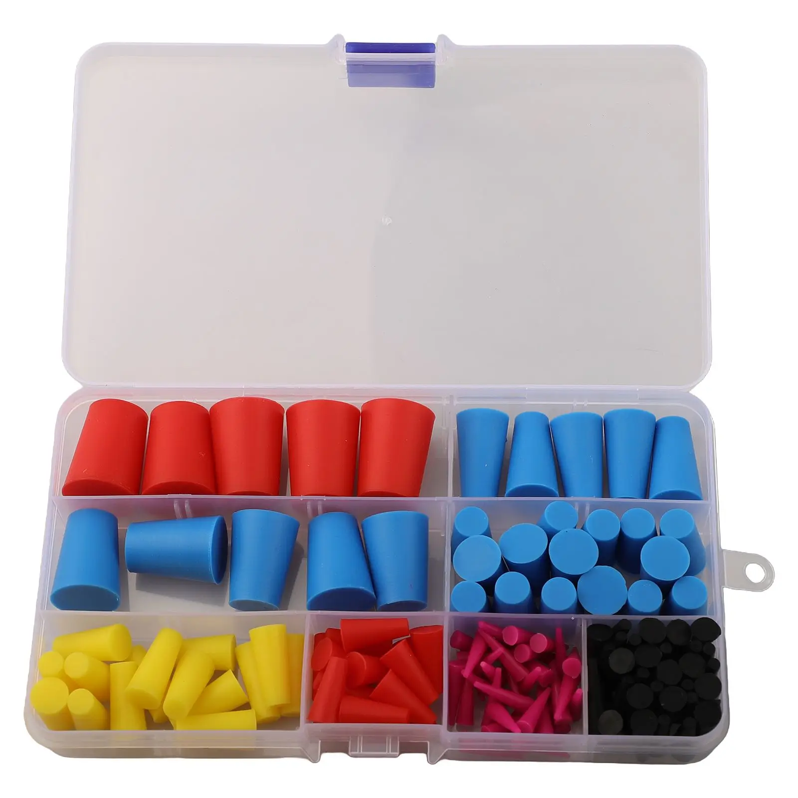 125PCS Silicone Rubber Tapered  Assortment Kit For Coatings Painting Oiling 1 16 To 5 8 Inch Silicone Rubber P LUg High Temperat