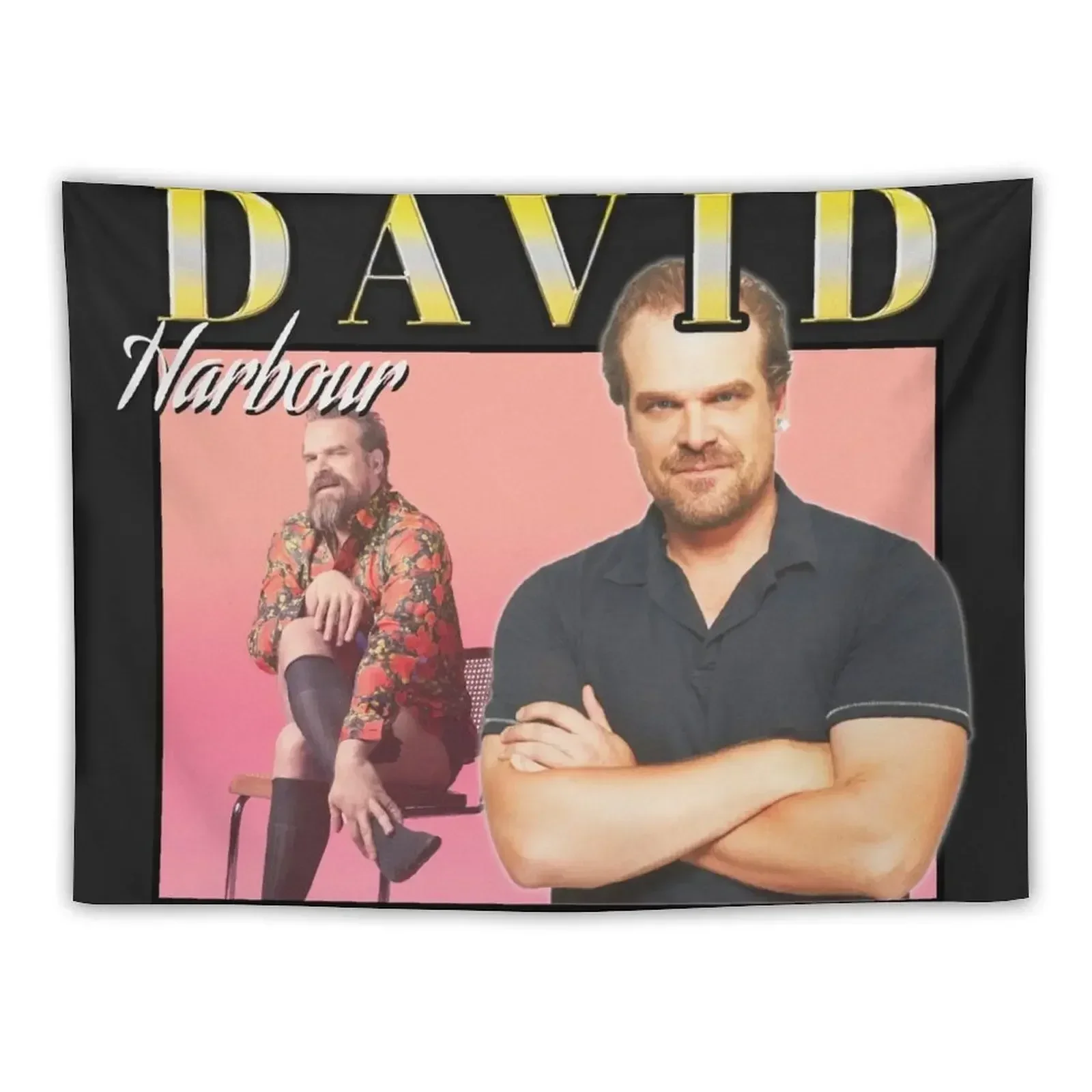 

David Harbour retro / vintage design Tapestry For Bedroom Tapete For The Wall Tapestry