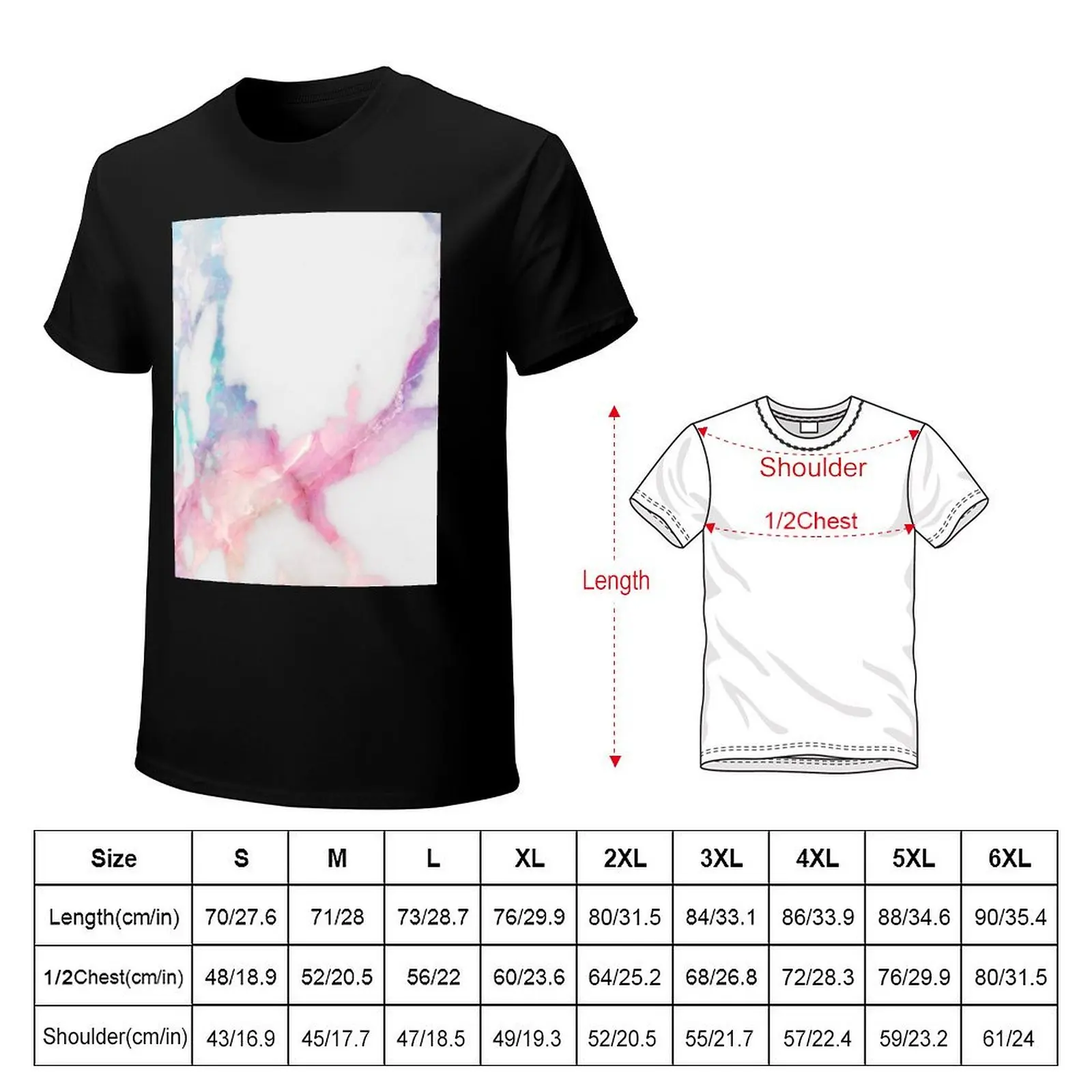 Unicorn Vein Marble T-Shirt Breathable Gym Short Sleeve T-Shirt