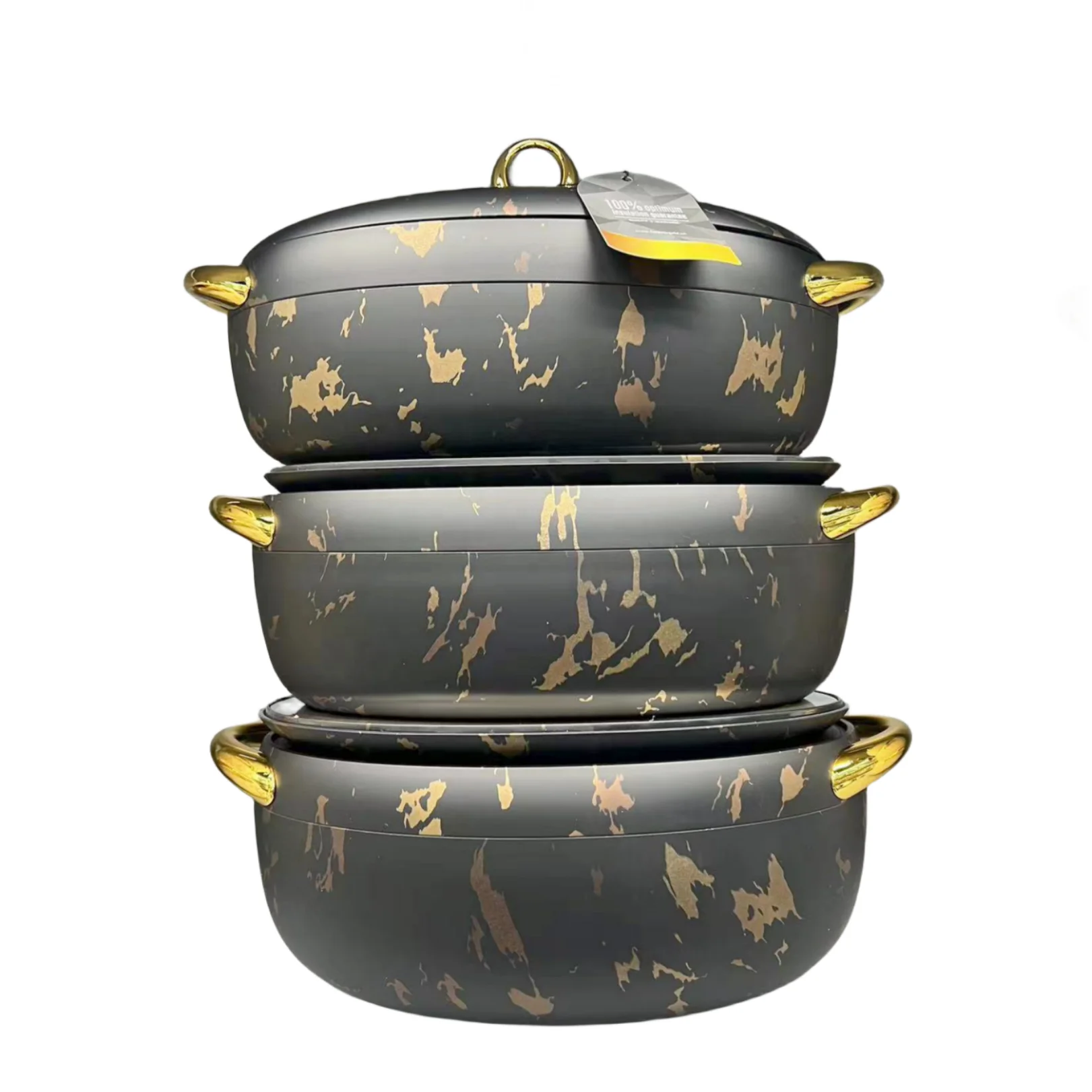 Contenedor calentador de alimentos ovalado para contenedor de alimentos 2L + 2.5L + 3L Calentador de alimentos con cazuela aislada África