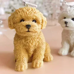 Large 3D Teddy Dog DIY Aromatherapy Gypsum Big Animal Ornament Silicone Mold Candle Handmade Soap Epoxy Resin Plaster Mould