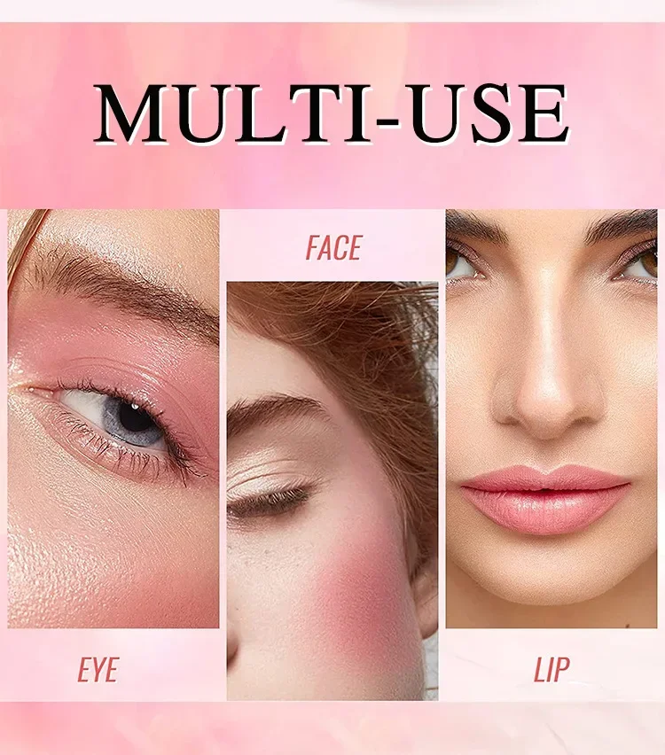 Natural Blusher Cute Korean Makeup for Women Liquid Blush Waterproof Multi-purpose Facial Nourishing Blush Stick Cheek