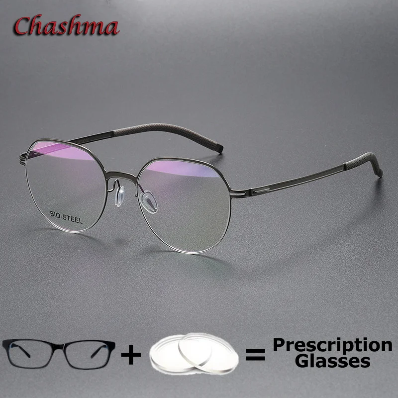 

Women Optical Prescription Glasses Anti Blue Ray Durable Multifocal Progressive Lenses Fashion Round Spectacle for Men