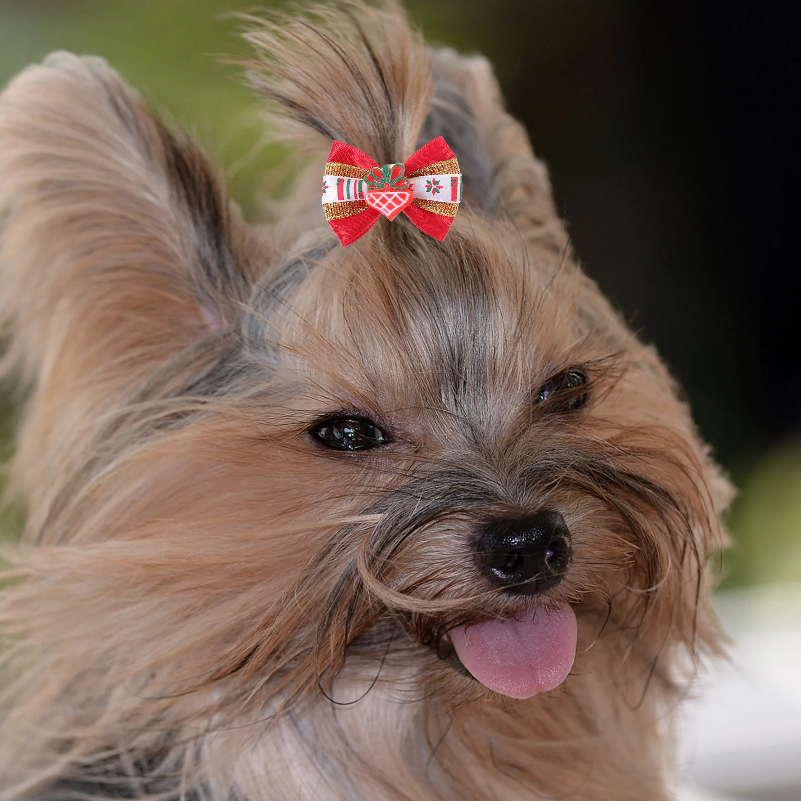 

10Pcs Pet Hair Bows Christmas Xmas Dog Hair Accessories Puppy Small Dog Grooming Holiday Decorative Bows Pet Headdress