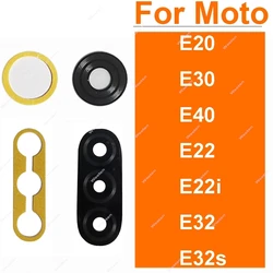 For Motorola MOTO E20 E22 E22i E30 E32 E32s E40 Rear Camera Lens Glass Back Camera Lens with Adhesive Sticker Parts