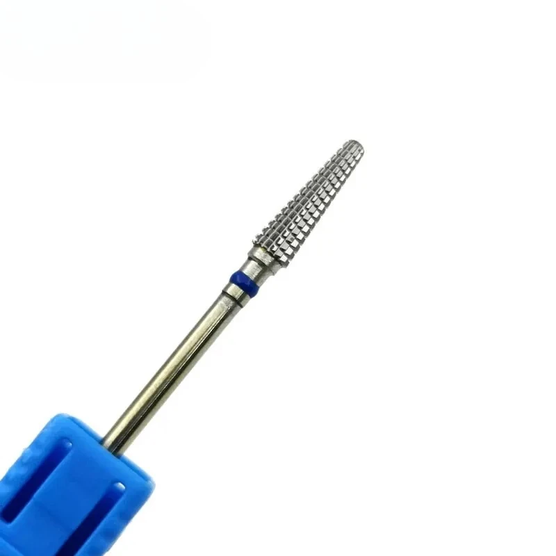 Broca para uñas cónica de carburo de tungsteno, brocas rotativas de 3/32 "para manicura, accesorios de taladro eléctrico, herramienta de fresado de uñas