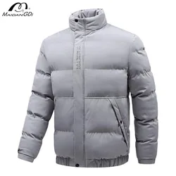 MaiDangDi Solid Color Men Parkas Fashionable Minimalist Men's Jacket Outdoor Warm Men's Clothing Daily Casual Mens Top Coat Top