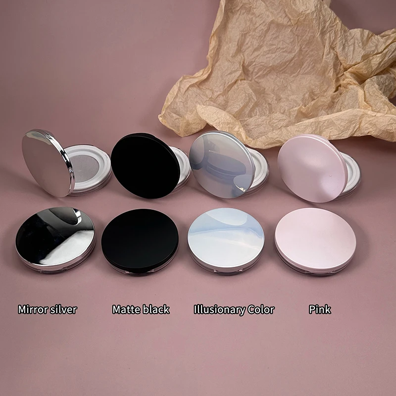 1pcs 5g Portable Ultra-thin Plastic Powder Box Loose Pot Travel Makeup Jar Sifter Container With Mirror**~
