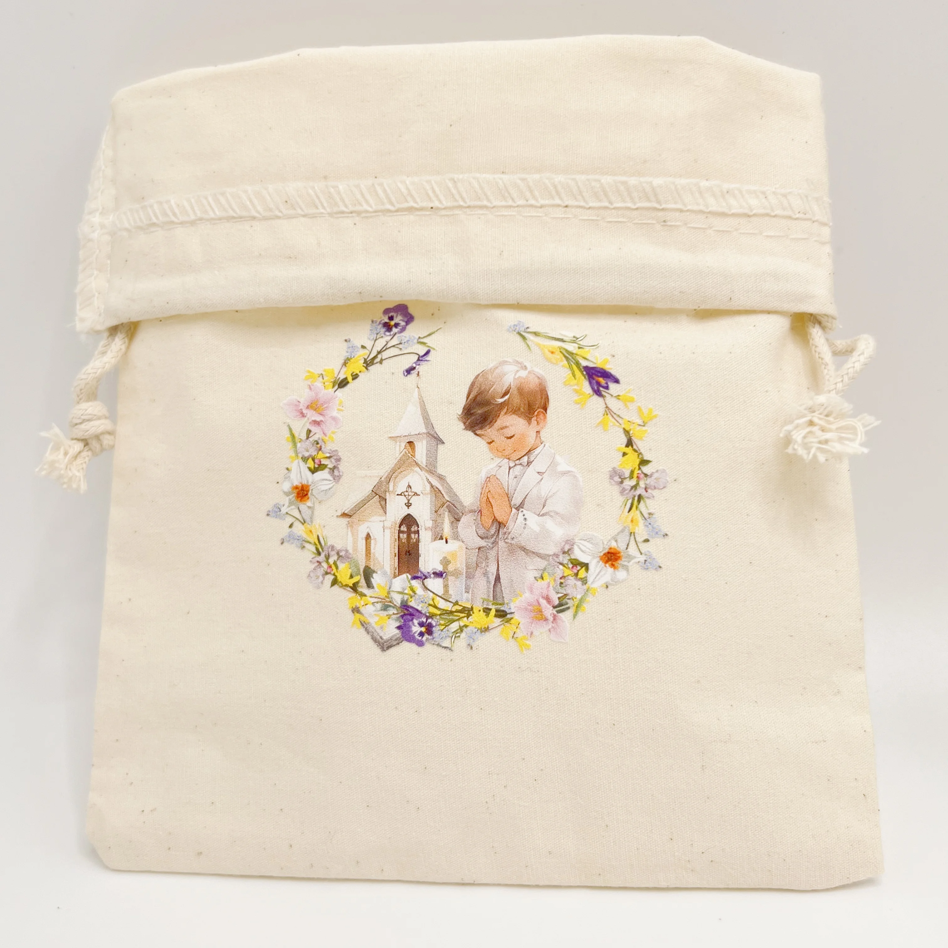 5PCS Bible Praying gift bags boy girl 1st First Holy Communion decoration thank you welcome present