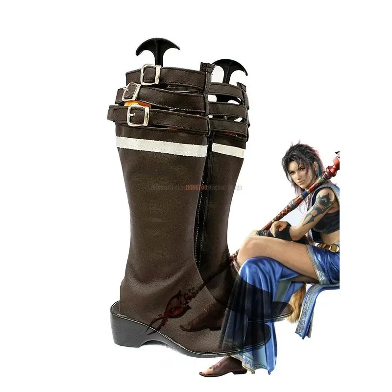 FF13 Oerba Yun Fang boots cosplay Final Fantasy XII Oerba Yun Fang cosplay boots brown shoes custom made