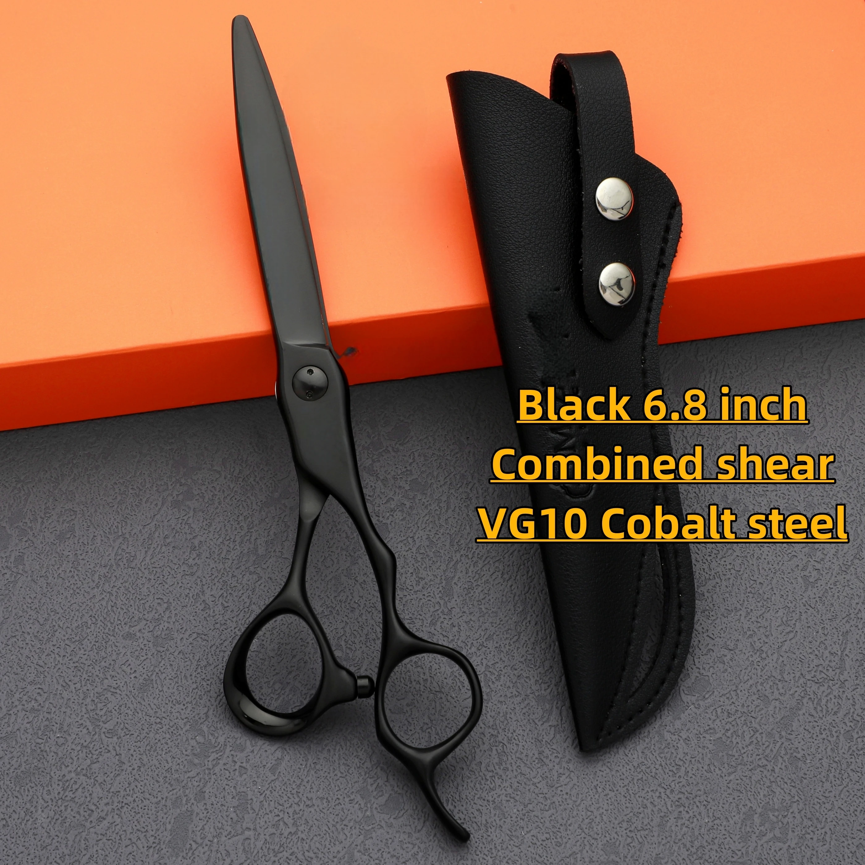 High-end Barber accessories，Professional hairdresser scissors，Black coating sissors，Japan VG10 cobalt steel，Hair cutting machine