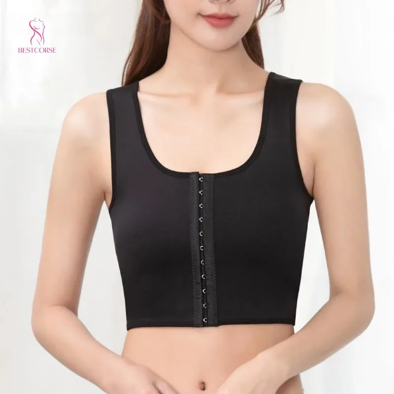 

Operative Post Surgery Surgical Bra Chest Binder For Lesbian Women Men With Hook Plus Size Transgender Breast Binder Tomboy Ftm