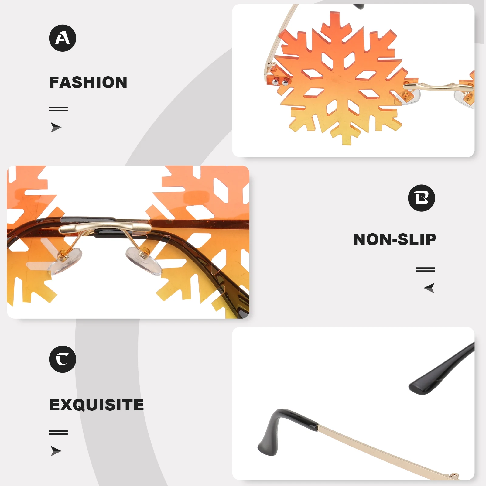 

Colorful Metal Sunglasses Bright Shading Decorative Fashion Women Goggles Party Supply Party Supply Eyeglasses