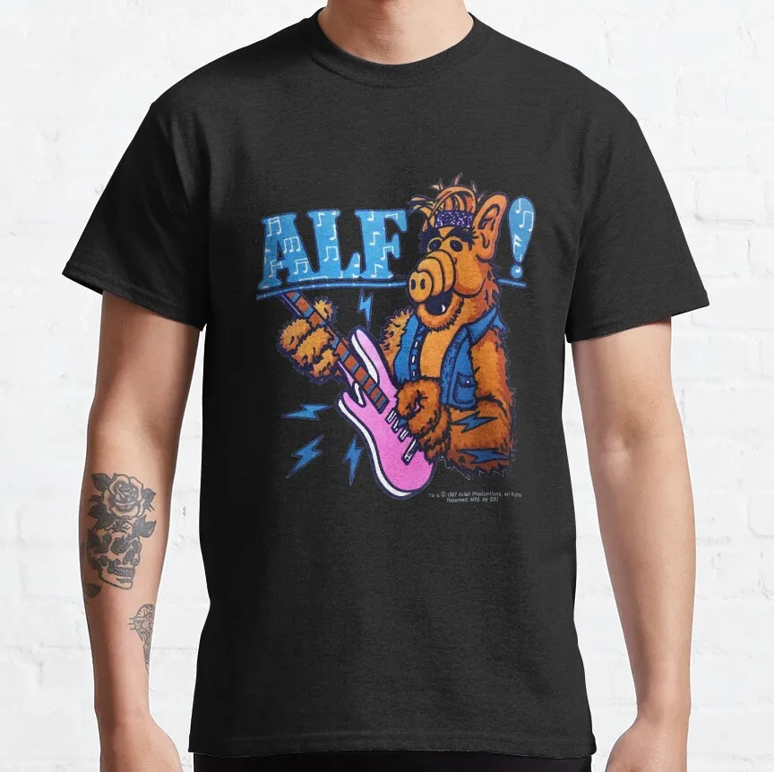 alfie Y2K clothing 80s Cartoon graphic t shirts 90s Retro Style alien ALF Character TV Show Unisex t shirt Adult all size S-6XL