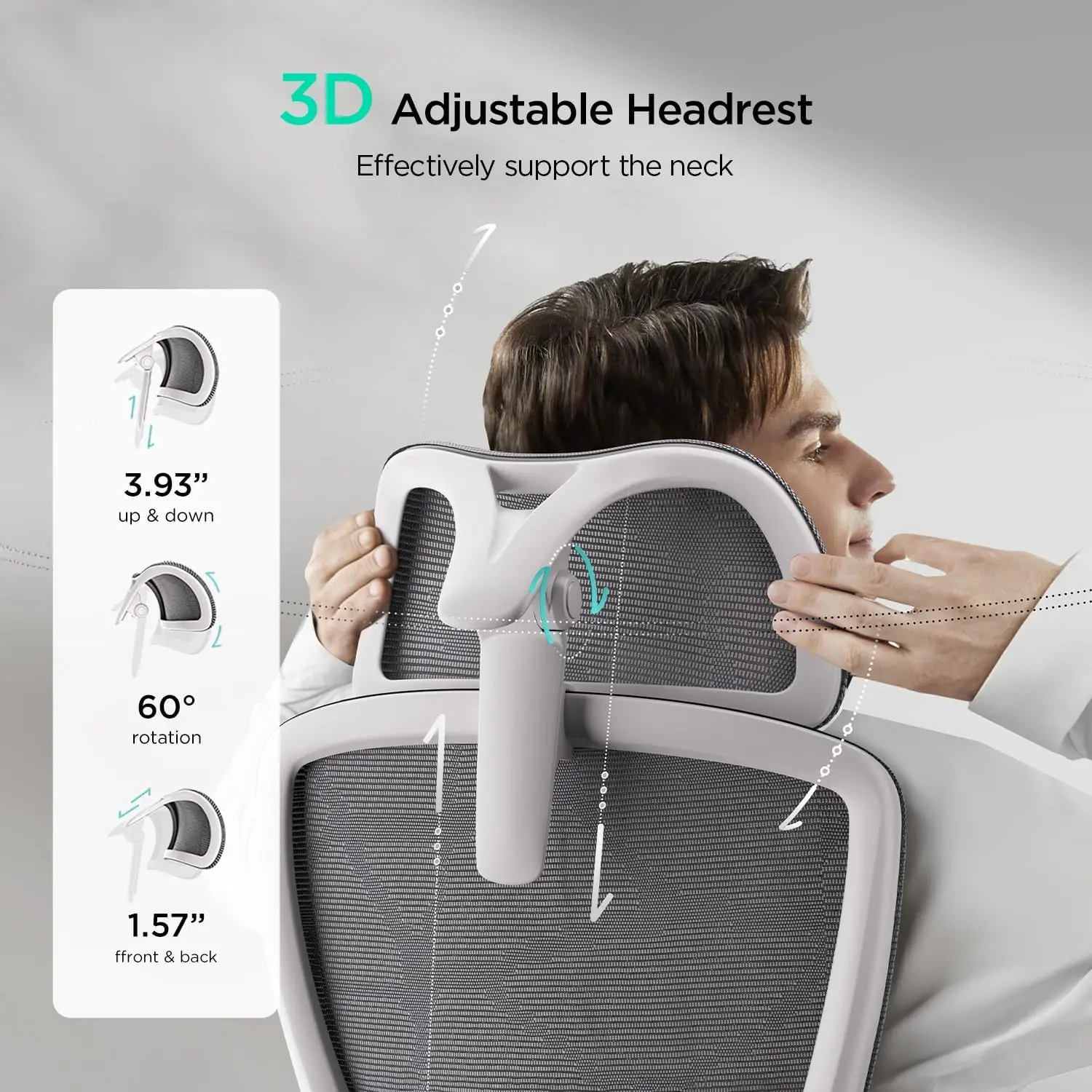 E2 Mesh With 6-Way Dynamic Lumbar Support 3D Adjustable Armrests 3D Adjustable Headrest Gaming Ergonomic Office Chair