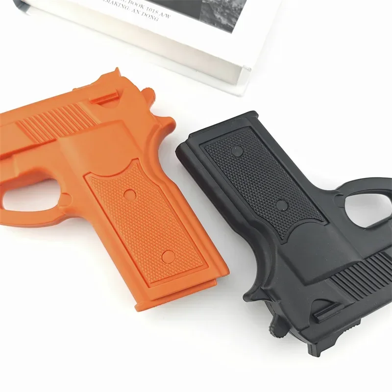 DIY Gift Idea Boys\' Friendly ABS-Plastic Outdoor Training Toy Pistols - Available in Classic Colors of Black and Orange