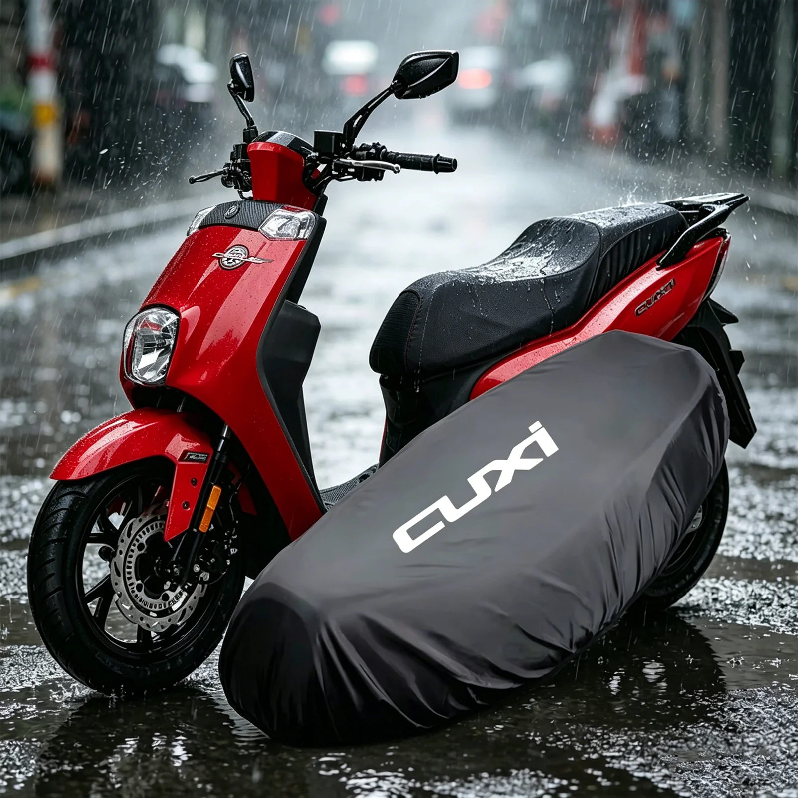 

Waterproof Sunproof Heat Insulation Scooter Rain Cover for Yamaha CUXI 100 CUXI 115 All Weather Outdoor Protection