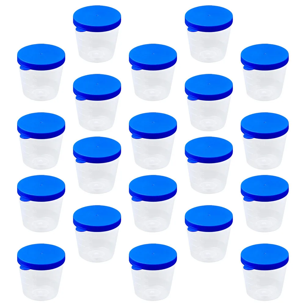 30 قطعة أكواب بلاستيكية 40 مللي أكواب مختبر متدرجة مقاومة للحرارة حمض القلويات المقاومة أخذ العينات الحاويات لتعليم المختبر
