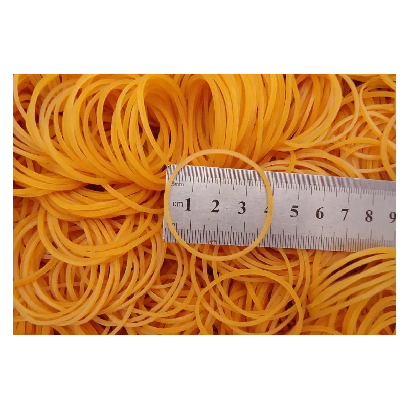 Yellow Elastic Rubber Bands Fasteners Used for Office School Stationery Supplies Stretchable Sturdy Rubber Elastics Band